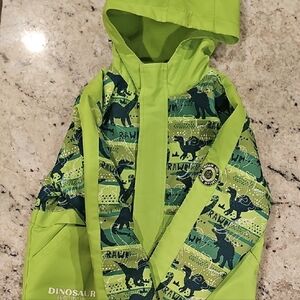 Dinosaur Kids Green Raincoat